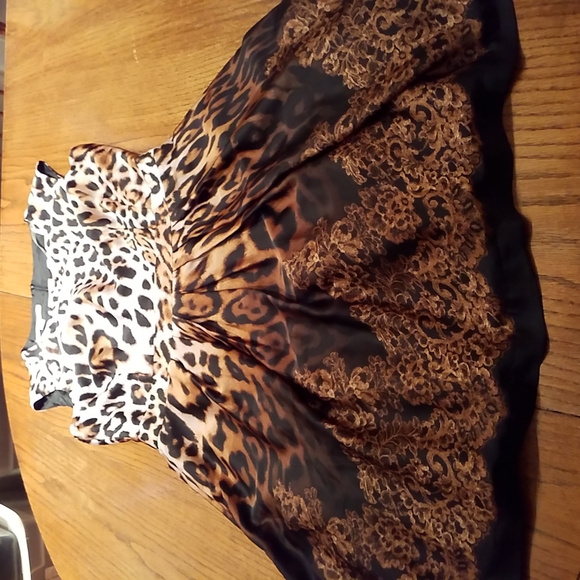 Boston Proper Fit & Flare Animal Print Sleeveless Dress Size 18 - Picture 2 of 12